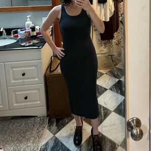 Quince Olive Rib Knit  Dress